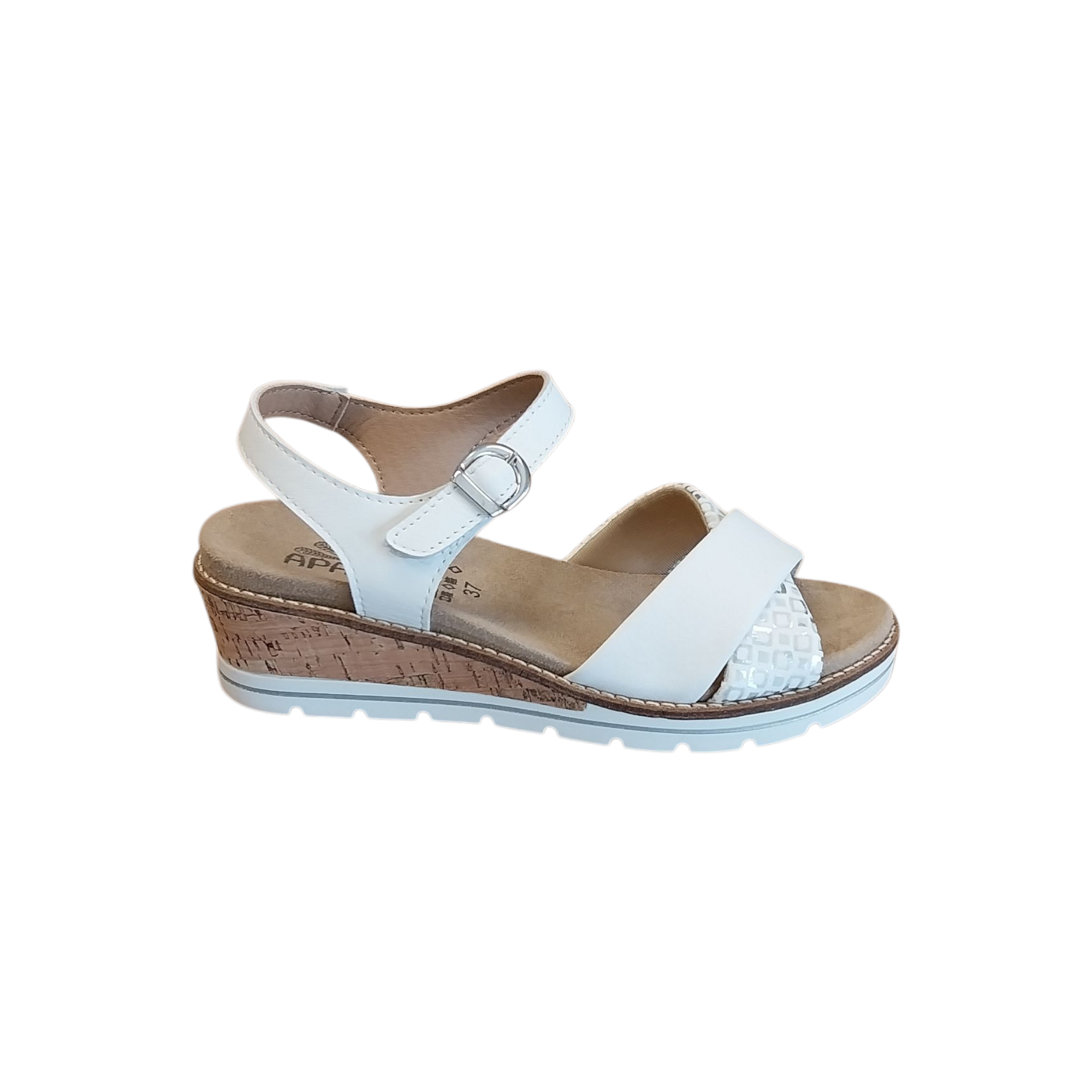 Elegantní sandály na klínku Arcopedico - Klara 02 white bílá (6)